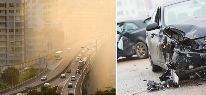 air pollution and car accidents