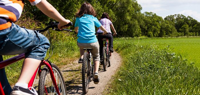 children exercising
