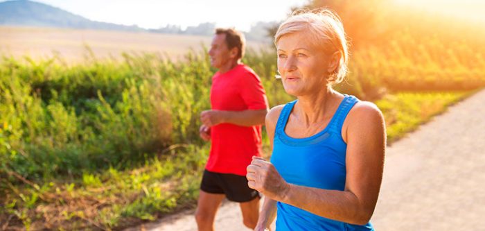 elderly people exercising
