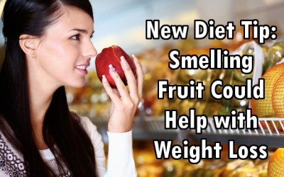 smelling fruit