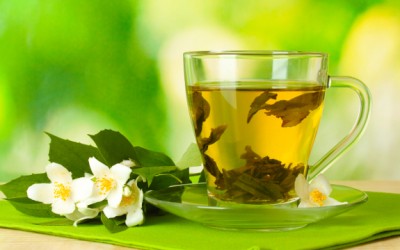 green tea leaves