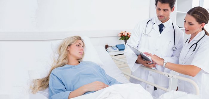 hospitalized for infection
