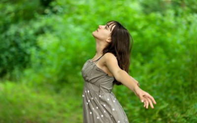 girl breathing