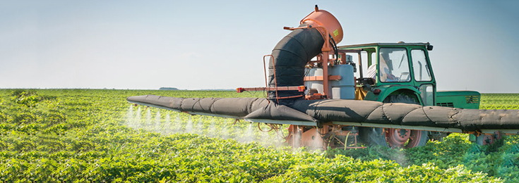 pesticides soybean field
