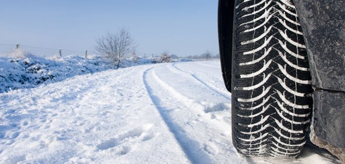 car driving in snow