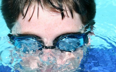 kid in pool
