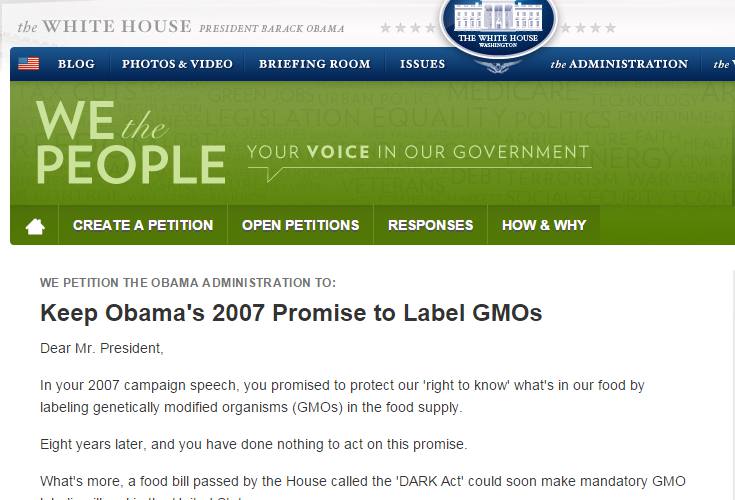 Sign the White House petition asking Obama to keep his 2007 promise!