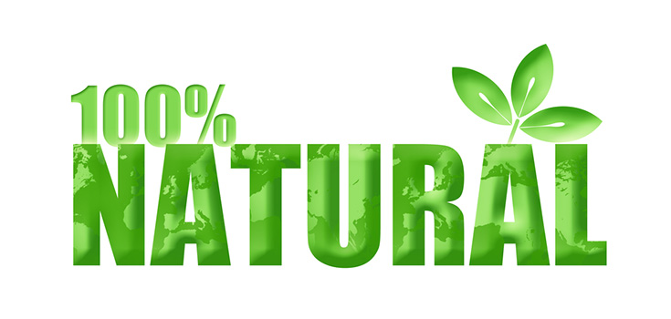 100% natural food label