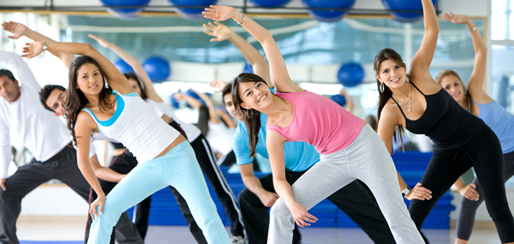 women in exercise class