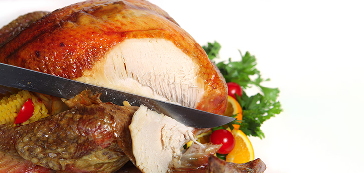 turkey being sliced