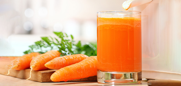 freshly juiced carrots