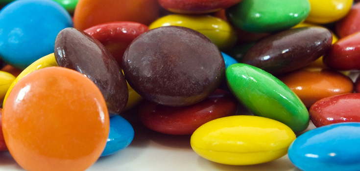 candy with artificial colors
