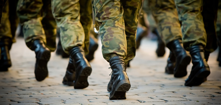 army men walking