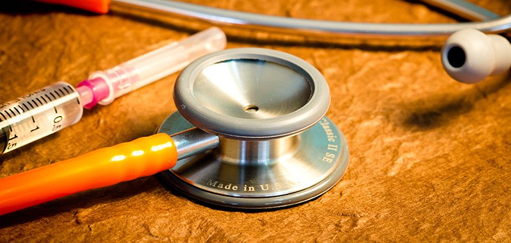 a stethoscope on a surface