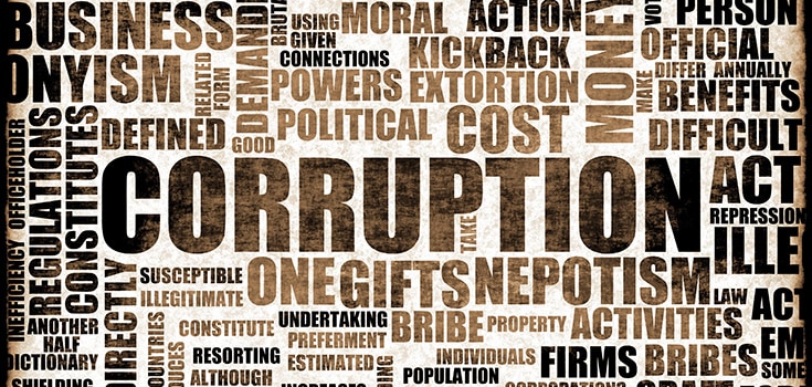 corruption-related words