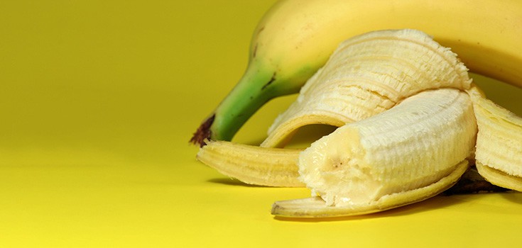 banana half eaten