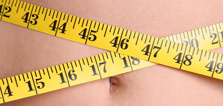 belly with measuring tape