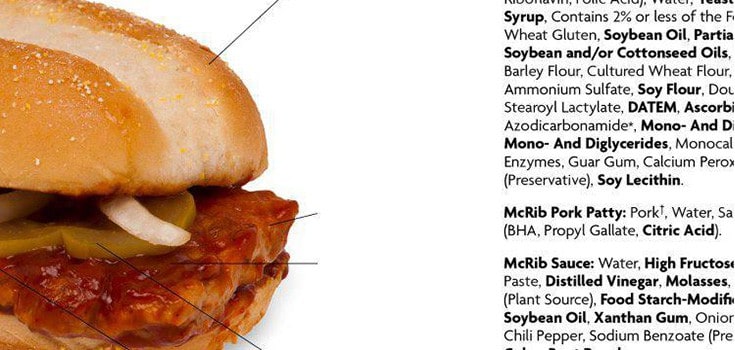 mcdonald's mcrib ingredients