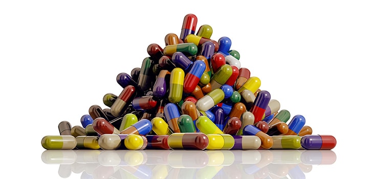 pile of colorful pills