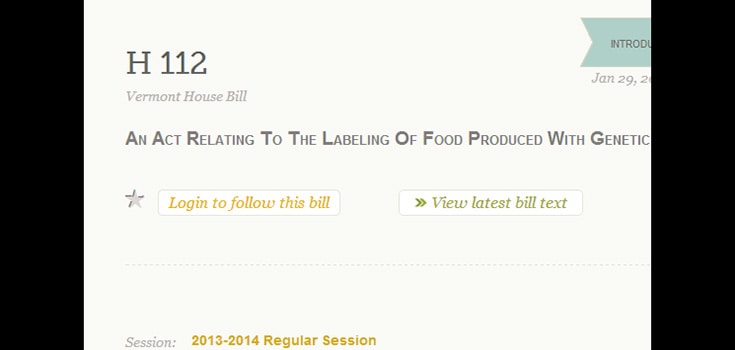 Breaking: Vermont House Passes GMO Labeling Bill