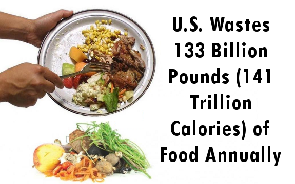 U.S. Wastes 133 Billion Pounds, or 141 Trillion Calories, of Food Annually