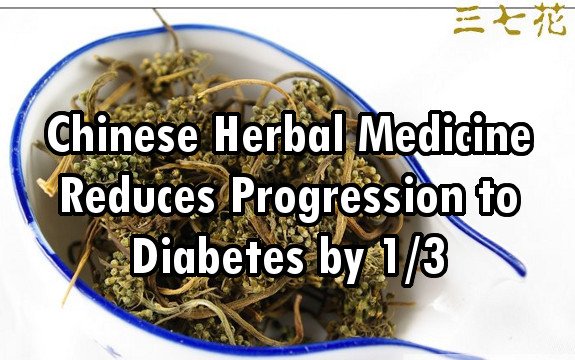 Chinese Herbal Medicine Reduces Progression to Diabetes by 1/3
