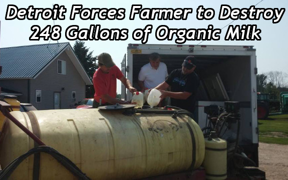 Detroit Forces Farmer to Destroy 248 Gallons of Milk, 1200 Free-Range Eggs