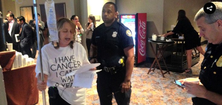 Breast Cancer Patient Protesting Big Pharma’s ‘Death Sentence’ Arrested Outside TPP Talks
