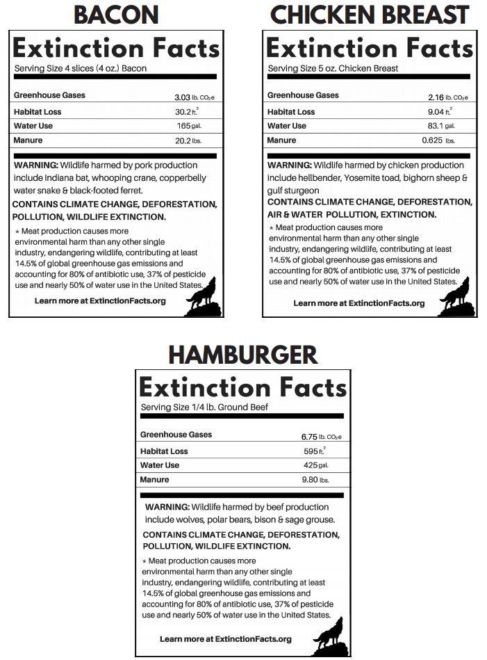 environmental labels for meat