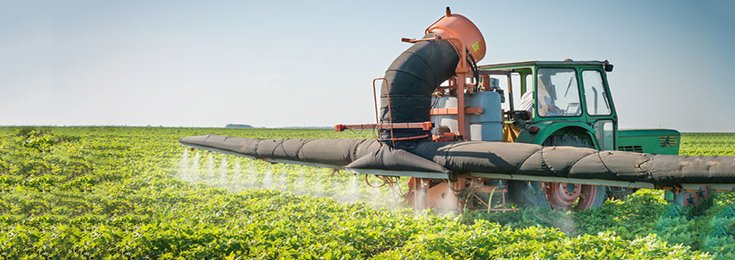 pesticides soybean field