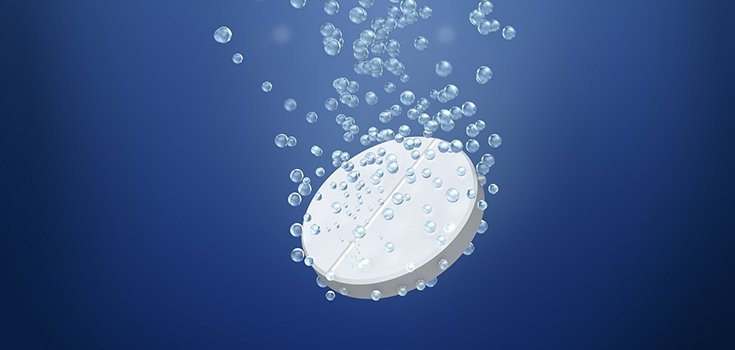 pills in water
