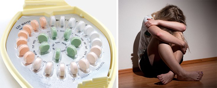 birth control and teenage girl depressants