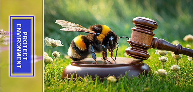 bumblebee with a gavel