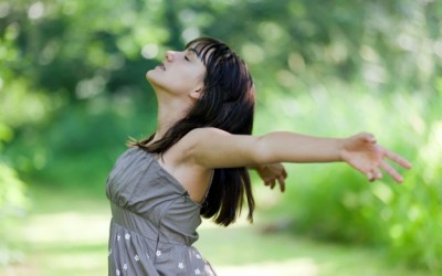 girl breathing