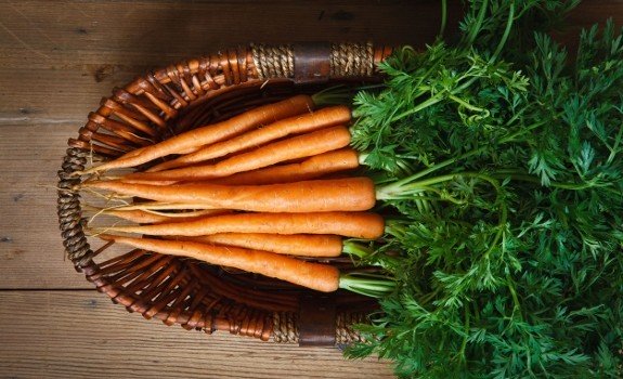 carrots in basket