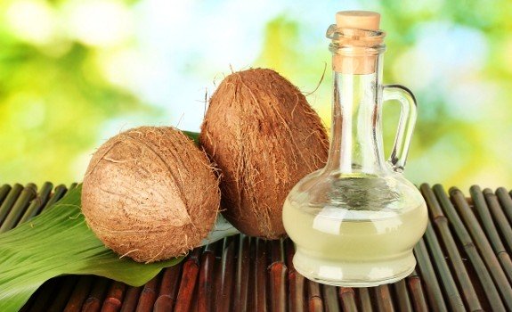 decanter of coconut oil