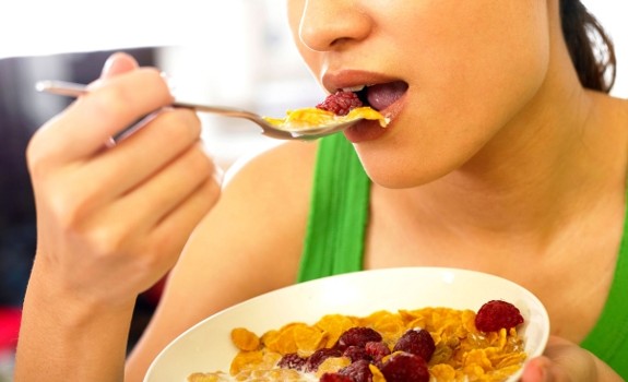 eating cereal