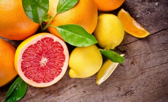 grapefruit and lemons