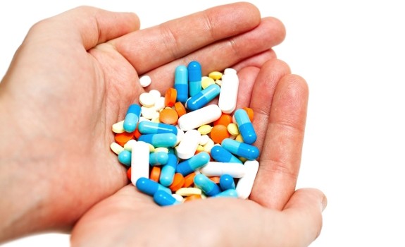 pills in hands